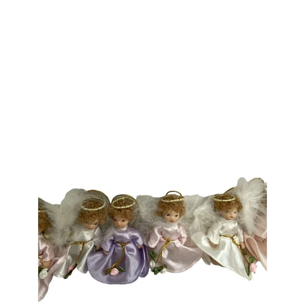 10 Vintage 4” Porcelain Dolls Angels Ornament Christmas Xmas Tree
